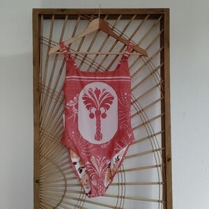 Maaji Botanic Engraving Floral Leyla Reversible One Piece Swimsuit / Size Medium